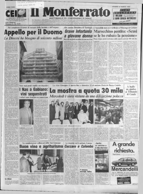 Il Monferrato - Edizione 22 del 20/03/1992